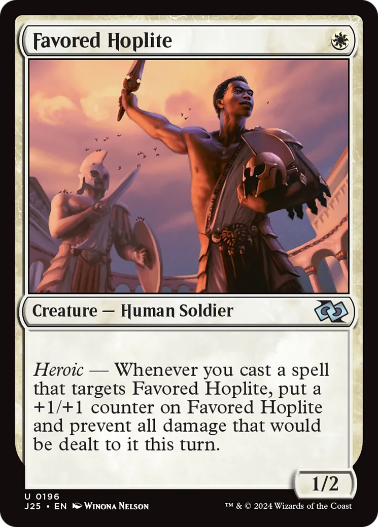 Favored Hoplite from Foundations Jumpstart - Magic: The Gathering