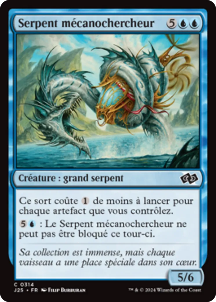 Serpent mécanochercheur — Foundations Jumpstart — Magic: The Gathering
