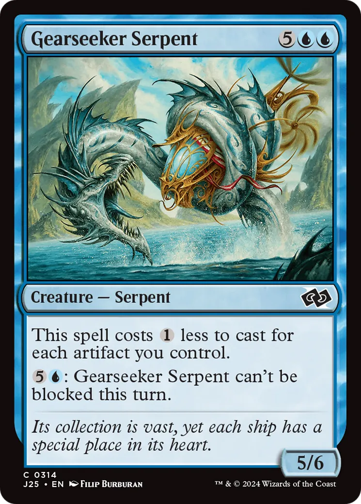 Serpent mécanochercheur — Foundations Jumpstart — Magic: The Gathering