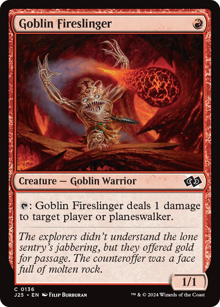 Goblin Fireslinger — Foundations Jumpstart — Magic: The Gathering
