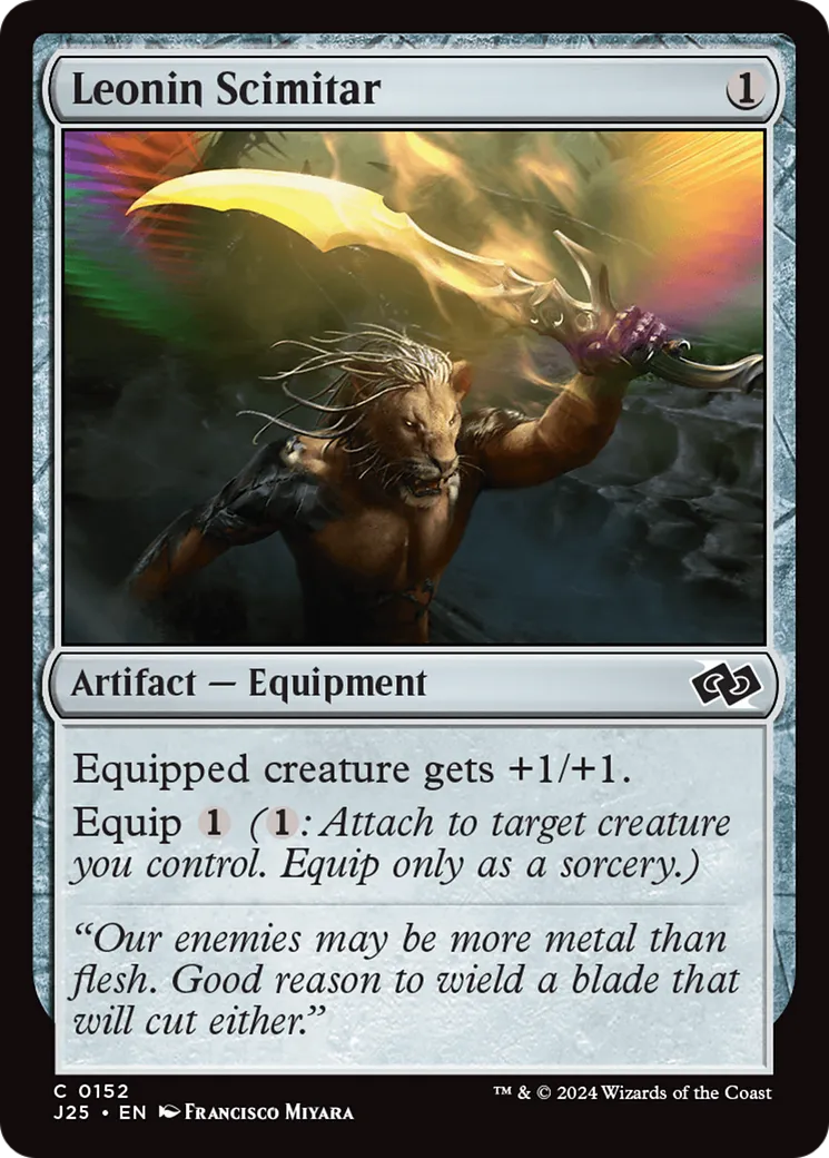 Leonin Scimitar — Foundations Jumpstart — Magic: The Gathering
