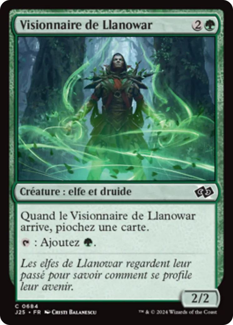 Visionnaire de Llanowar — Foundations Jumpstart — Magic: The Gathering