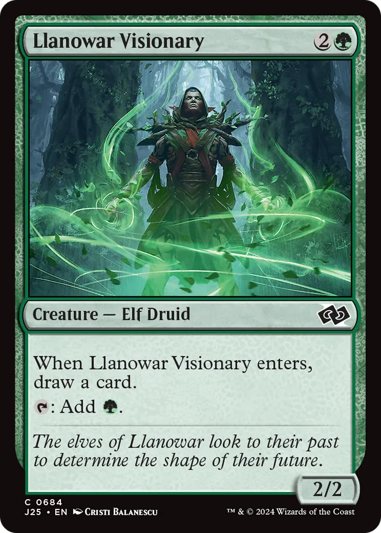 Visionnaire de Llanowar — Foundations Jumpstart — Magic: The Gathering