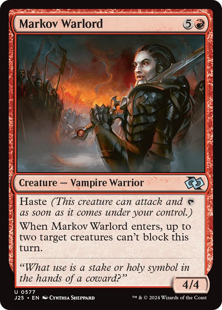 Markov Warlord — Foundations Jumpstart — Magic: The Gathering