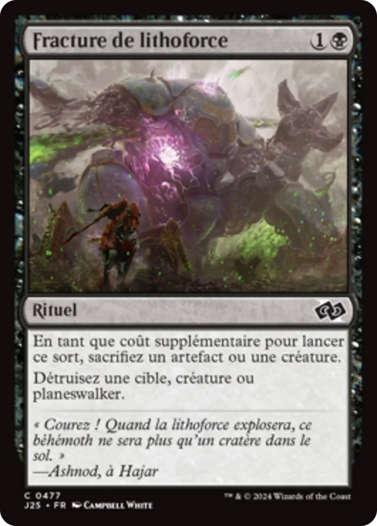 Fracture de lithoforce — Foundations Jumpstart — Magic: The Gathering