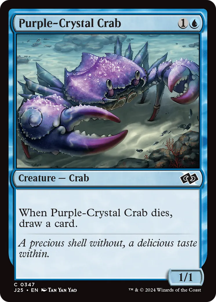 Purple-Crystal Crab — Foundations Jumpstart — Magic: The Gathering