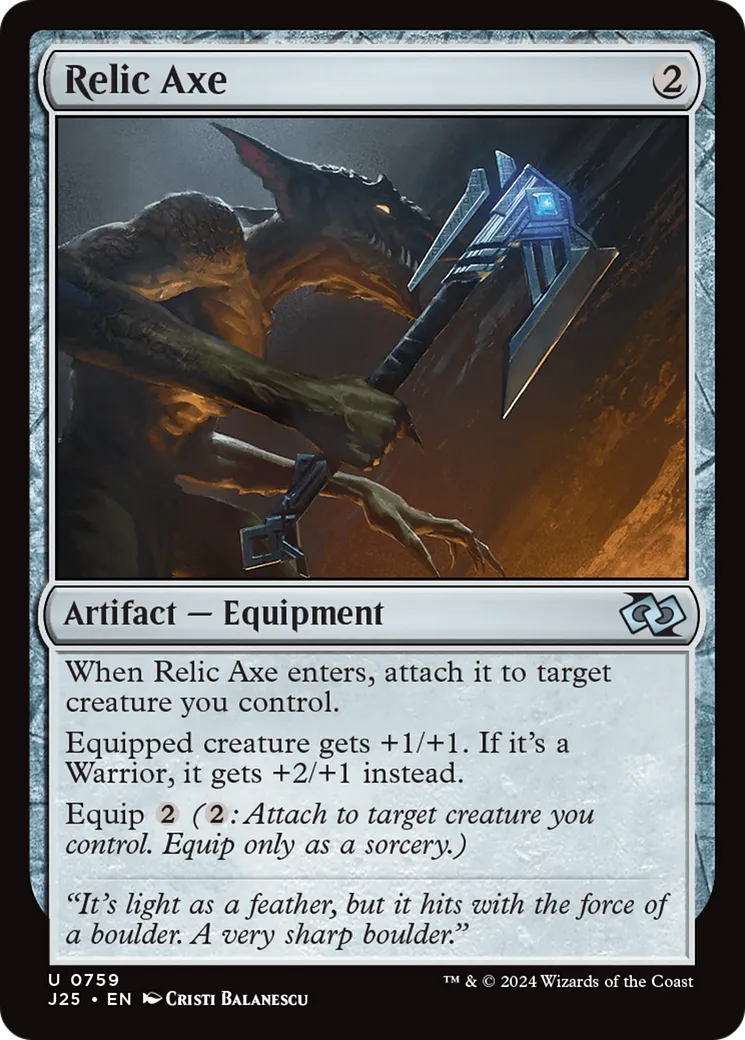 Relic Axe from Foundations Jumpstart - Magic: The Gathering