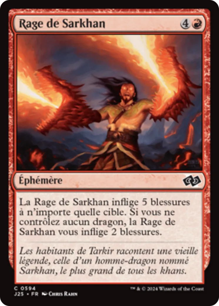 Rage de Sarkhan — Foundations Jumpstart — Magic: The Gathering