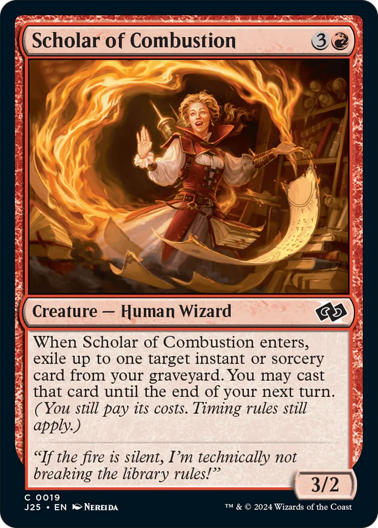 Scholar of Combustion — Foundations Jumpstart — Magic: The Gathering