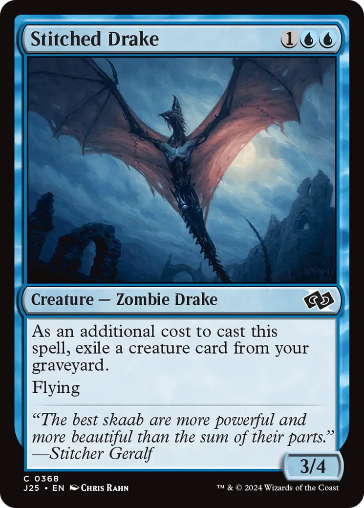 Stitched Drake — Foundations Jumpstart — Magic: The Gathering