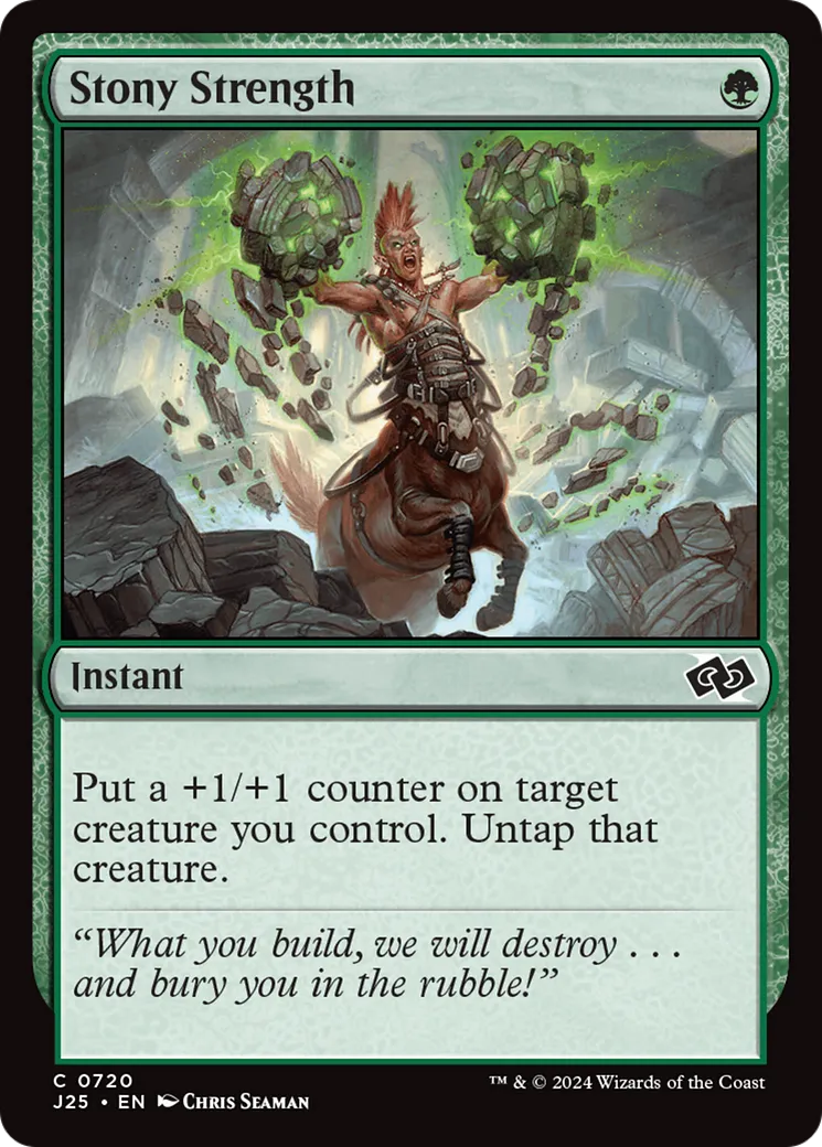 Stony Strength — Foundations Jumpstart — Magic: The Gathering
