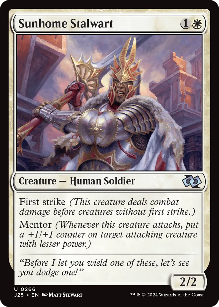Sunhome Stalwart — Foundations Jumpstart — Magic: The Gathering