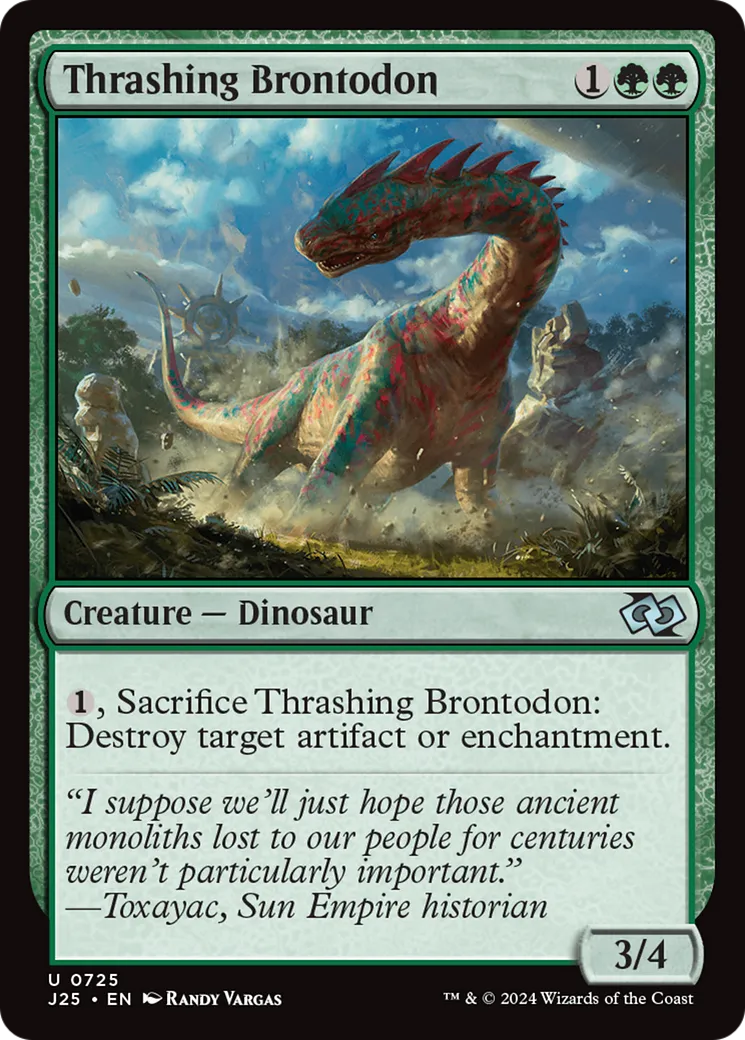 Thrashing Brontodon — Foundations Jumpstart — Magic: The Gathering