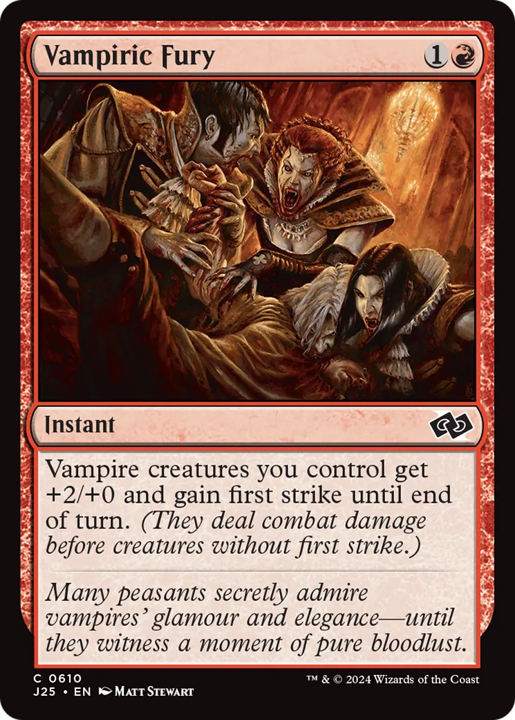 Vampiric Fury — Foundations Jumpstart — Magic: The Gathering
