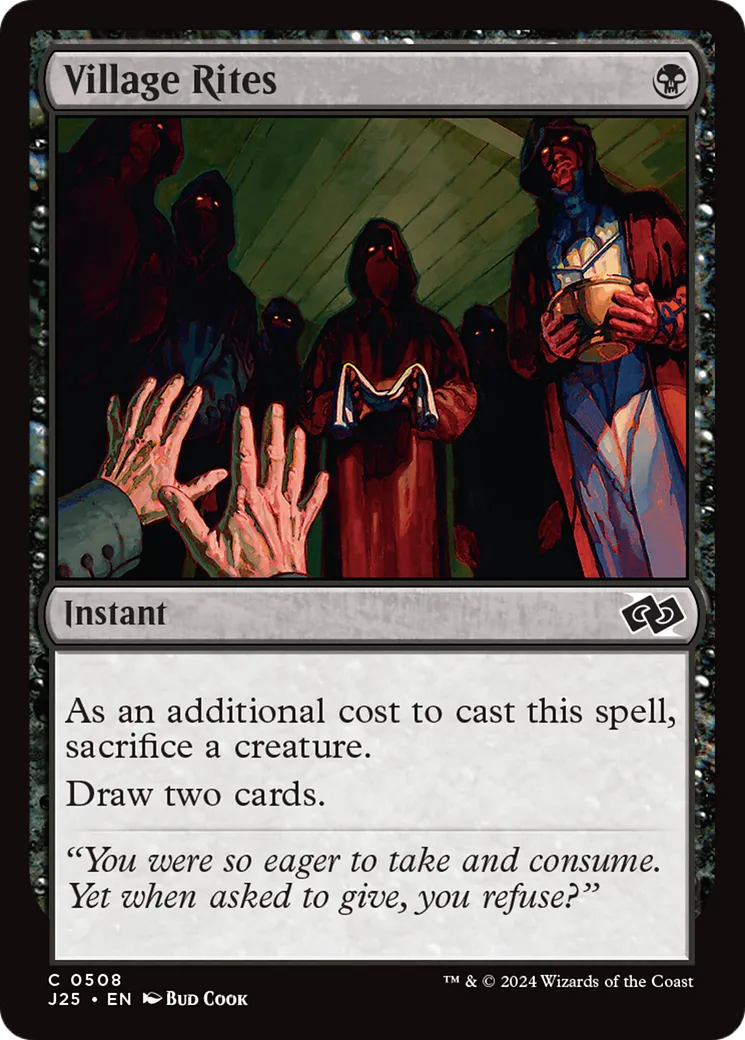 Village Rites — Foundations Jumpstart — Magic: The Gathering