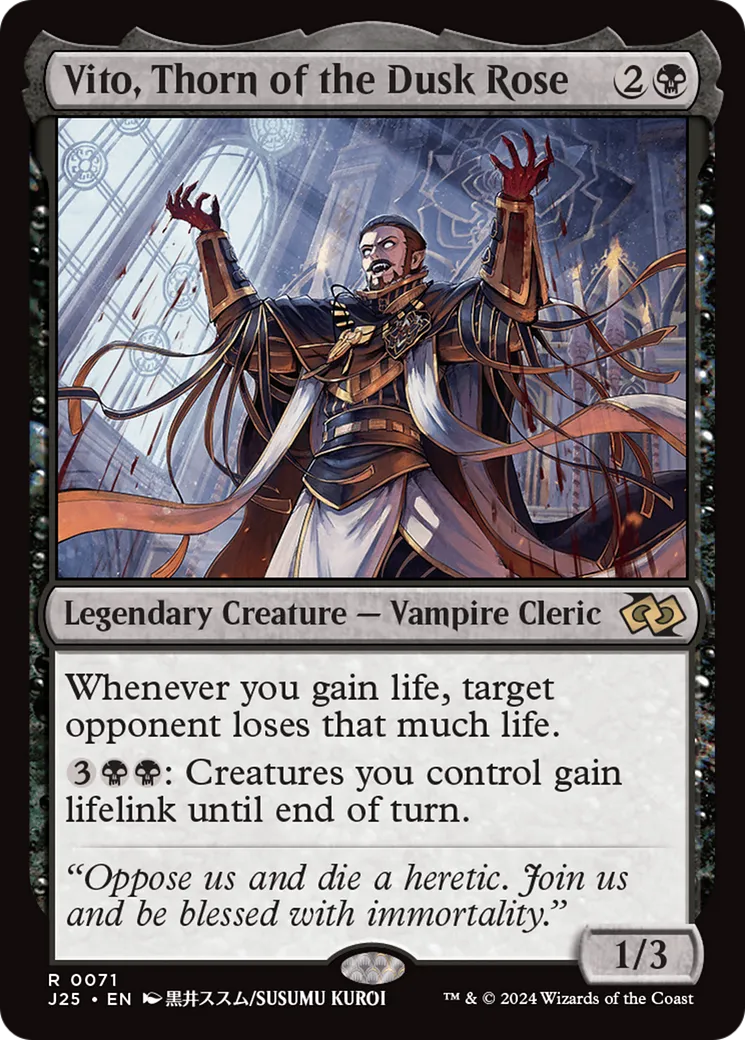 Vito, Thorn of the Dusk Rose — Foundations Jumpstart — Magic: The Gathering