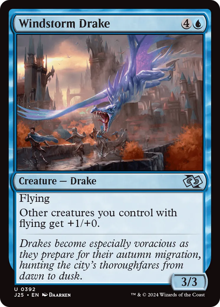 Windstorm Drake — Foundations Jumpstart — Magic: The Gathering