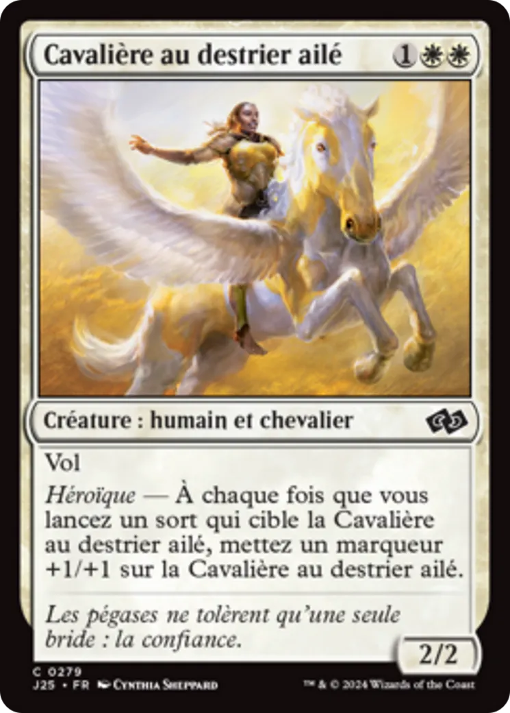 Cavalière au destrier ailé — Foundations Jumpstart — Magic: The Gathering