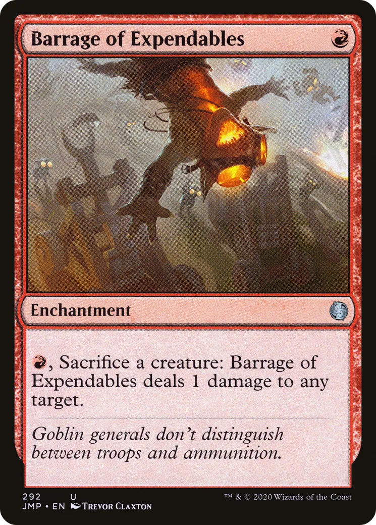 Barrage de sacrifiables — Jumpstart — Magic: The Gathering
