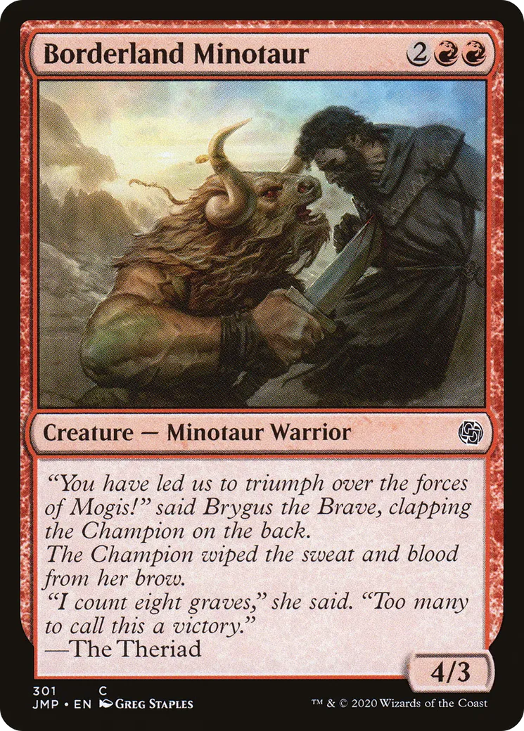 Borderland Minotaur — Jumpstart — Magic: The Gathering