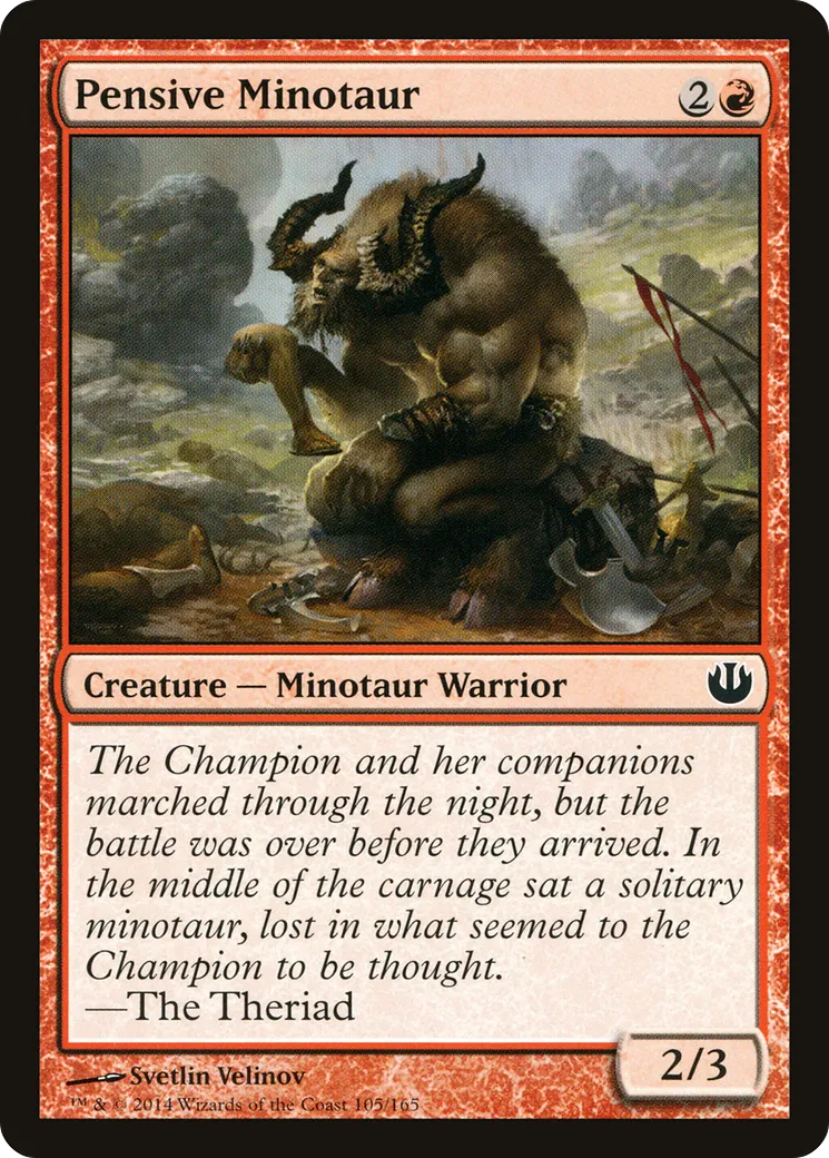 Minotaure pensif — Journey into Nyx — Magic: The Gathering