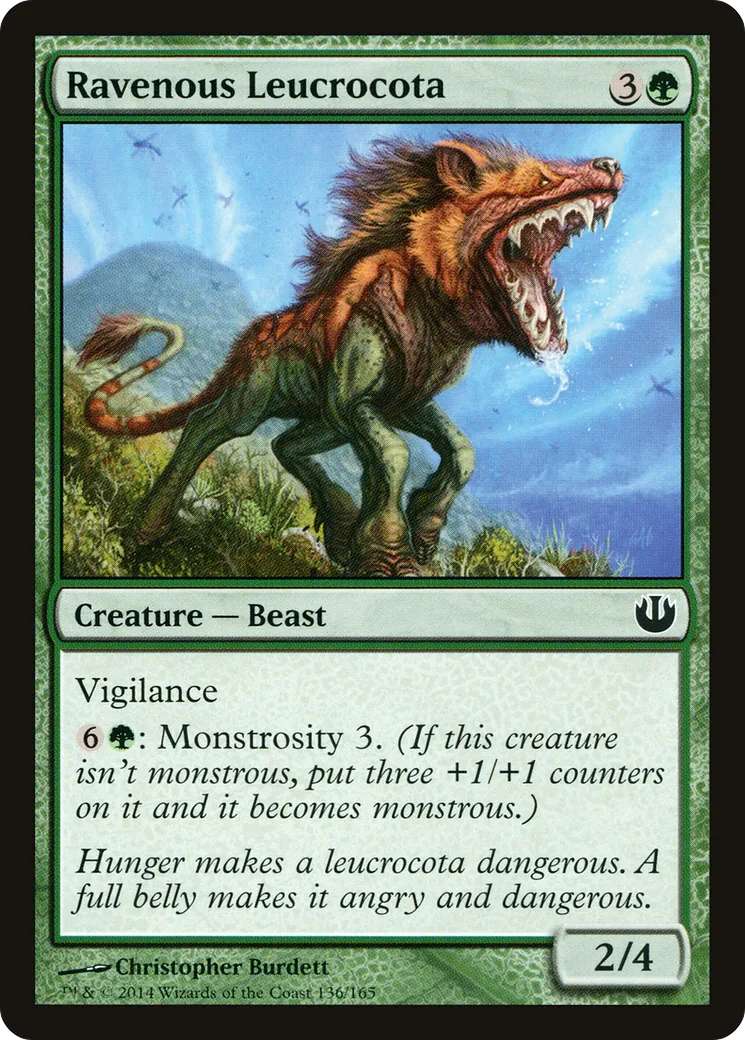 Ravenous Leucrocota — Journey into Nyx — Magic: The Gathering