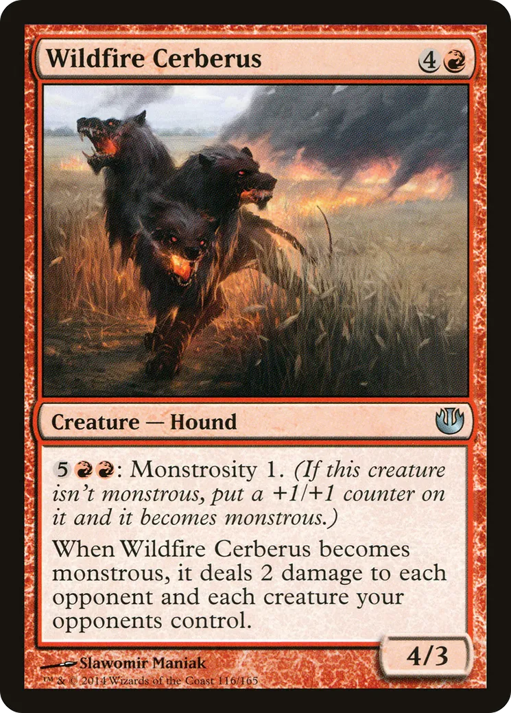 Cerbère du feu dévastateur — Journey into Nyx — Magic: The Gathering