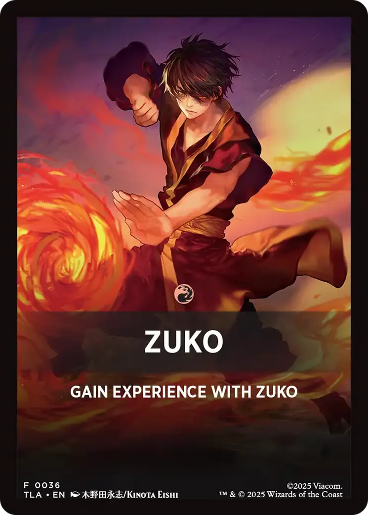 Zuko — Avatar: The Last Airbender Jumpstart Front Cards — Magic: The Gathering