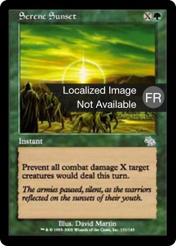 Coucher de soleil serein — Judgment — Magic: The Gathering