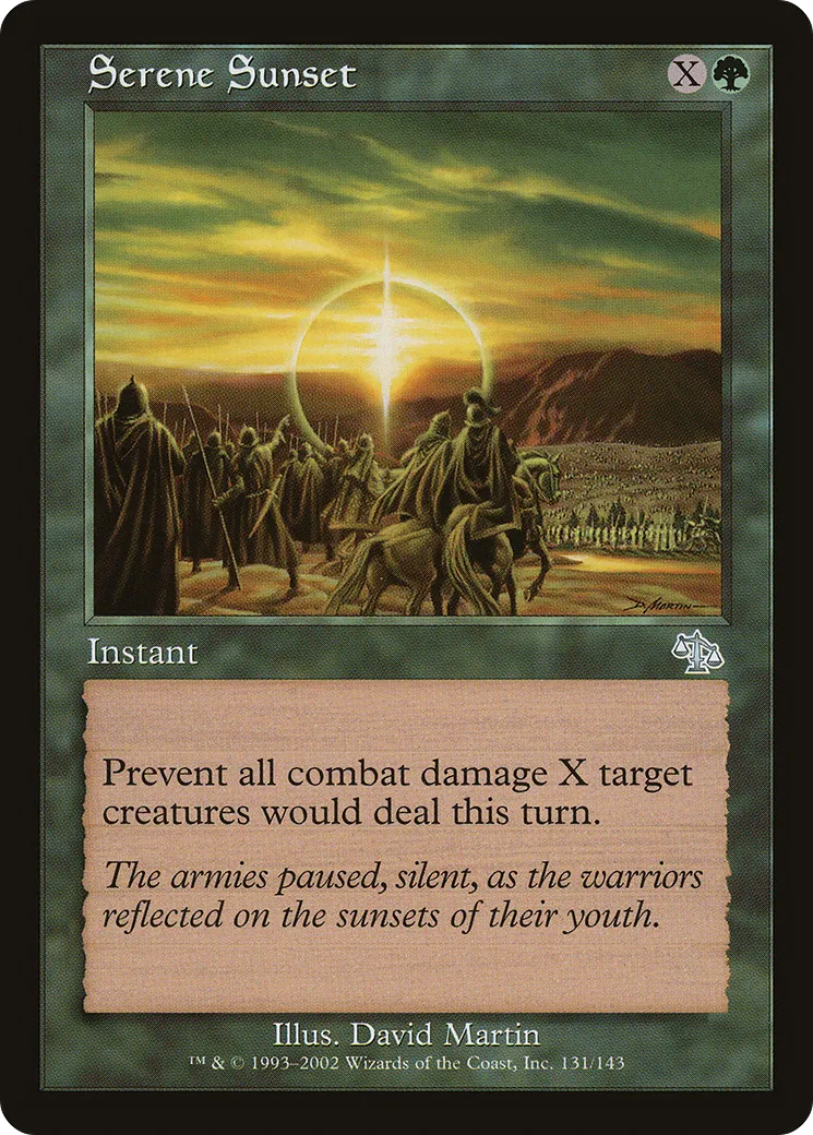 Coucher de soleil serein — Judgment — Magic: The Gathering