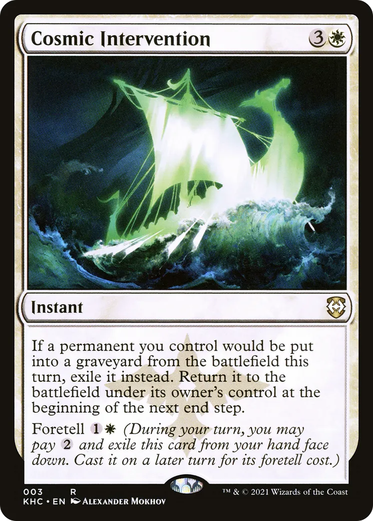 Cosmic Intervention — Kaldheim Commander — Magic: The Gathering