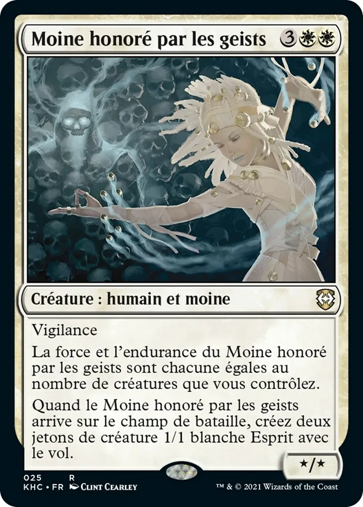Moine honoré par les geists — Kaldheim Commander — Magic: The Gathering