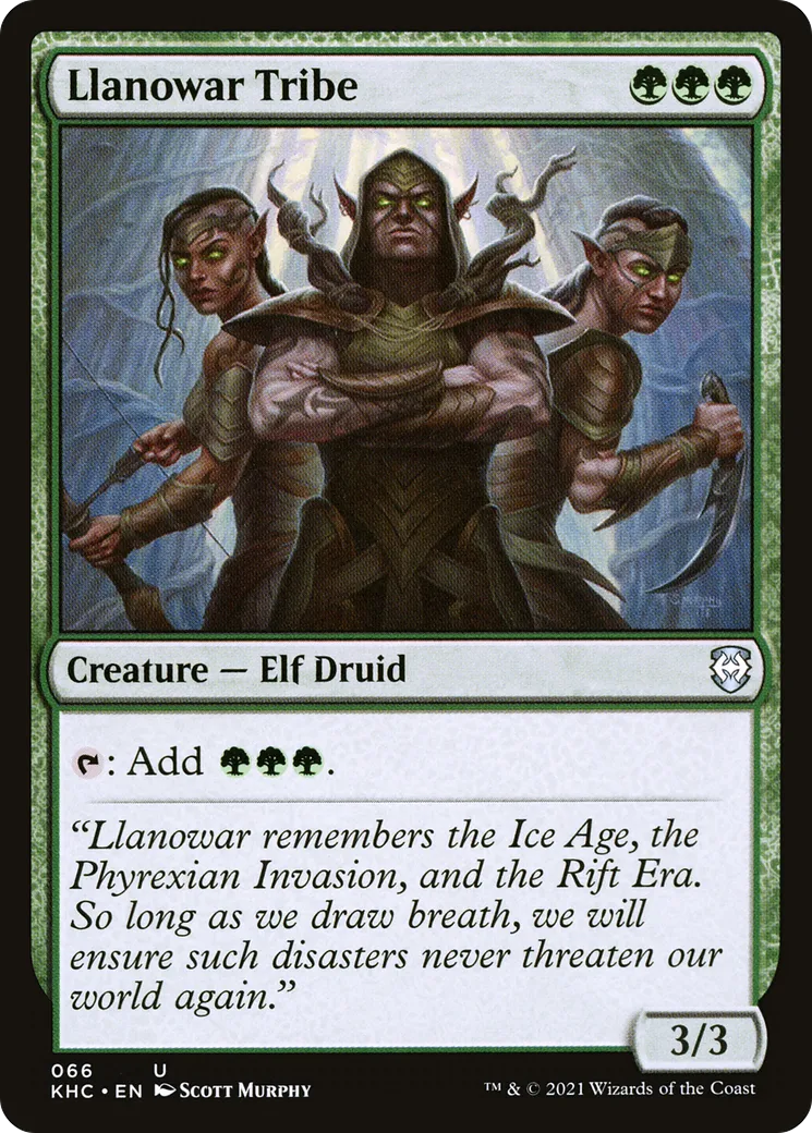 Llanowar Tribe — Kaldheim Commander — Magic: The Gathering