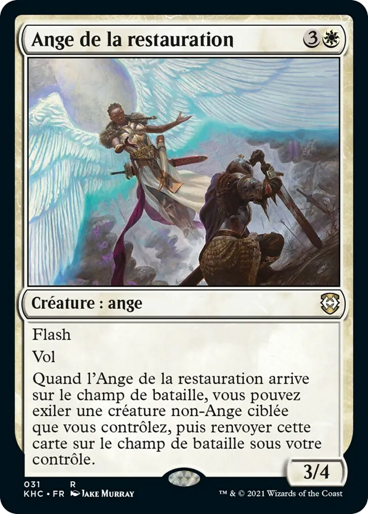 Ange de la restauration — Kaldheim Commander — Magic: The Gathering