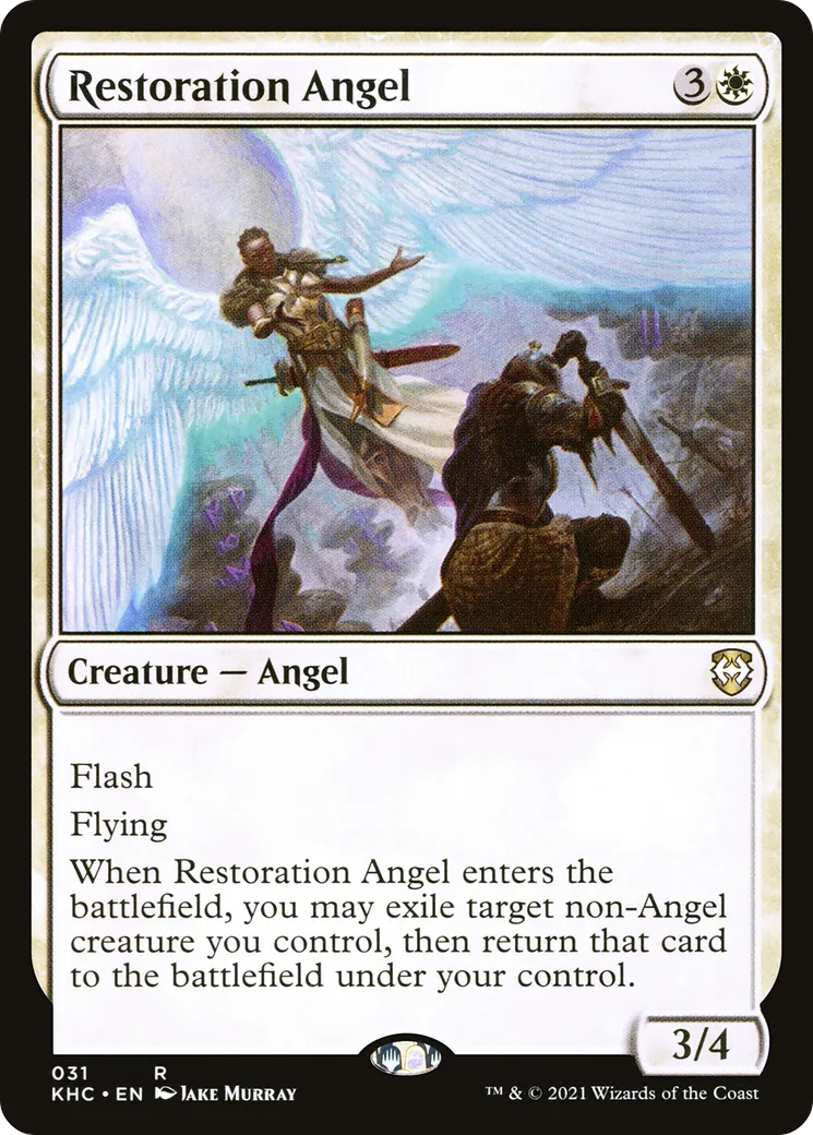 Restoration Angel — Kaldheim Commander — Magic: The Gathering
