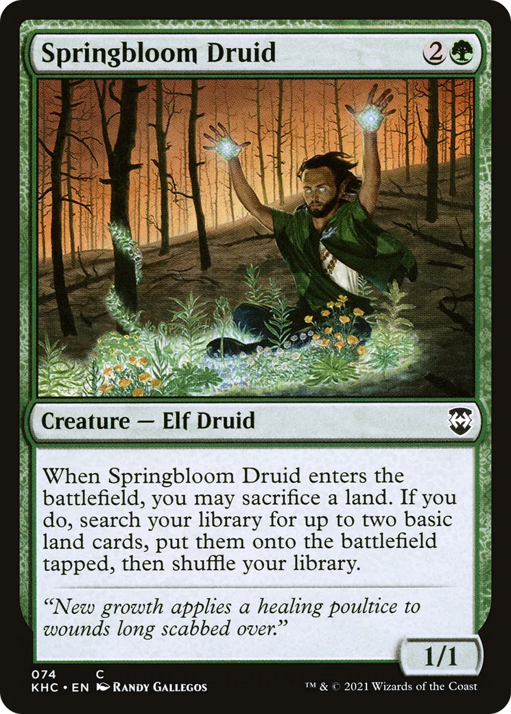 Springbloom Druid — Kaldheim Commander — Magic: The Gathering