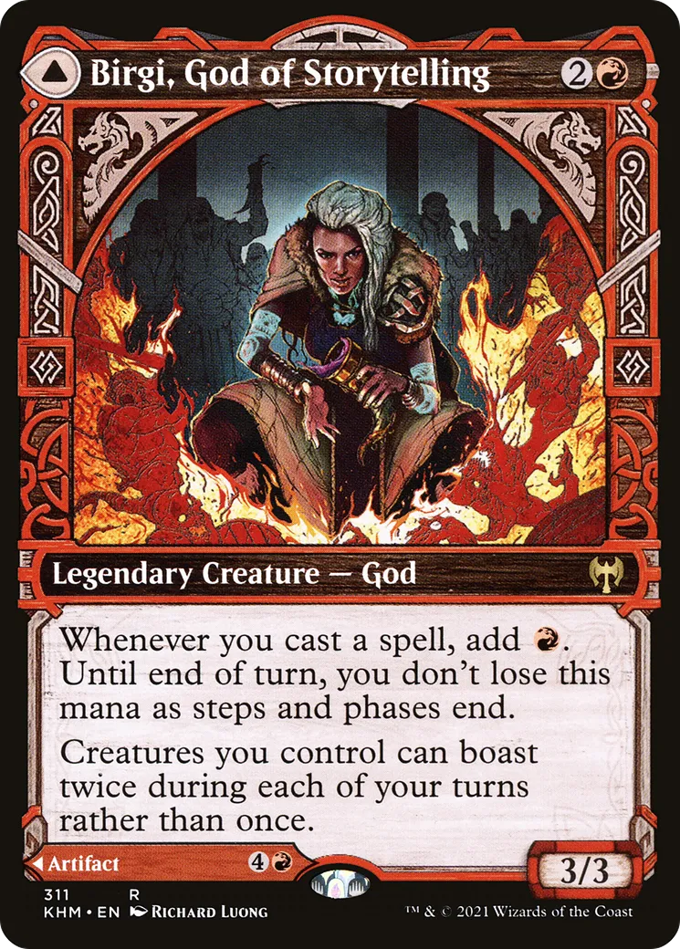 Birgi, God of Storytelling // Harnfel, Horn of Bounty — Kaldheim — Magic: The Gathering