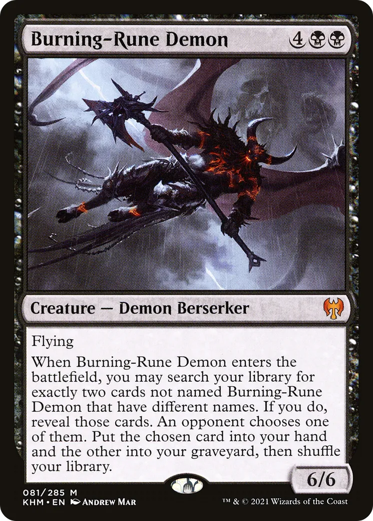 Burning-Rune Demon — Kaldheim — Magic: The Gathering