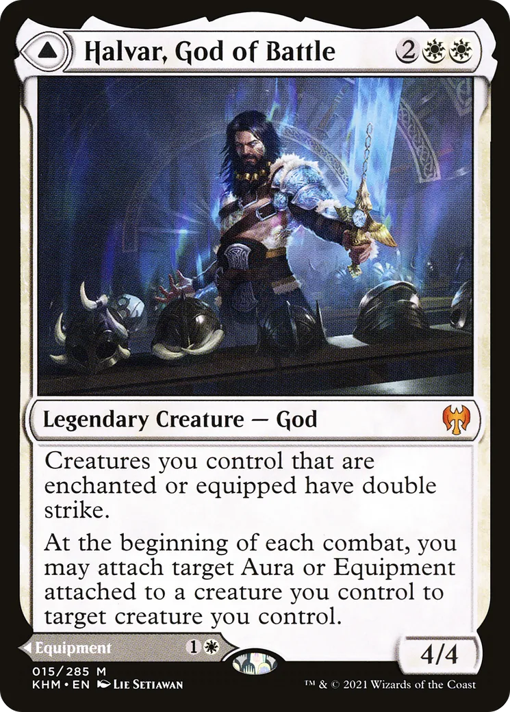 Halvar, God of Battle // Sword of the Realms — Kaldheim — Magic: The Gathering