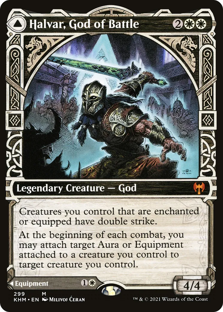 Halvar, dieu de la Bataille // Épée des royaumes — Kaldheim — Magic: The Gathering