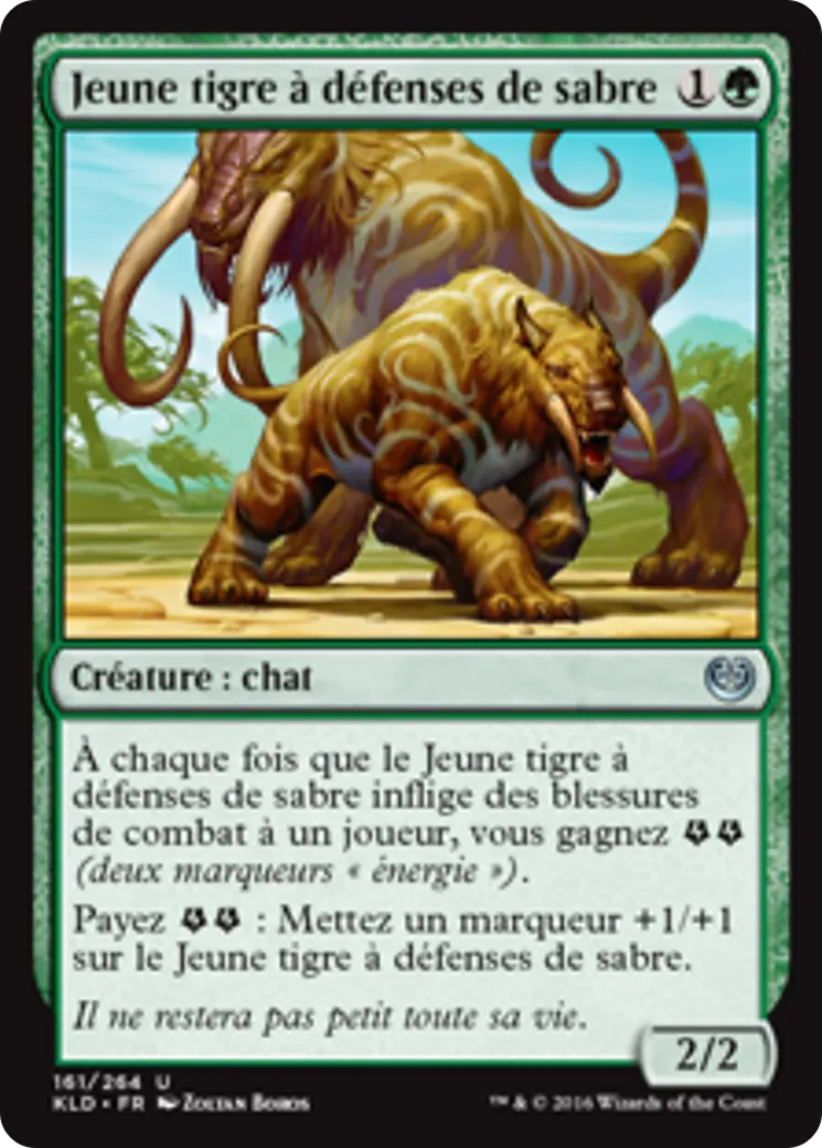 Jeune tigre à défenses de sabre — Kaladesh — Magic: The Gathering