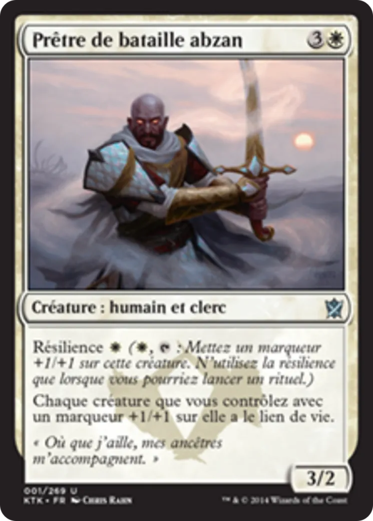 Prêtre de bataille abzan — Khans of Tarkir — Magic: The Gathering
