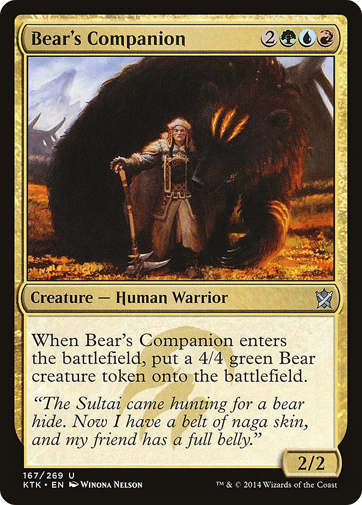 Bear's Companion — Khans of Tarkir — Magic: The Gathering