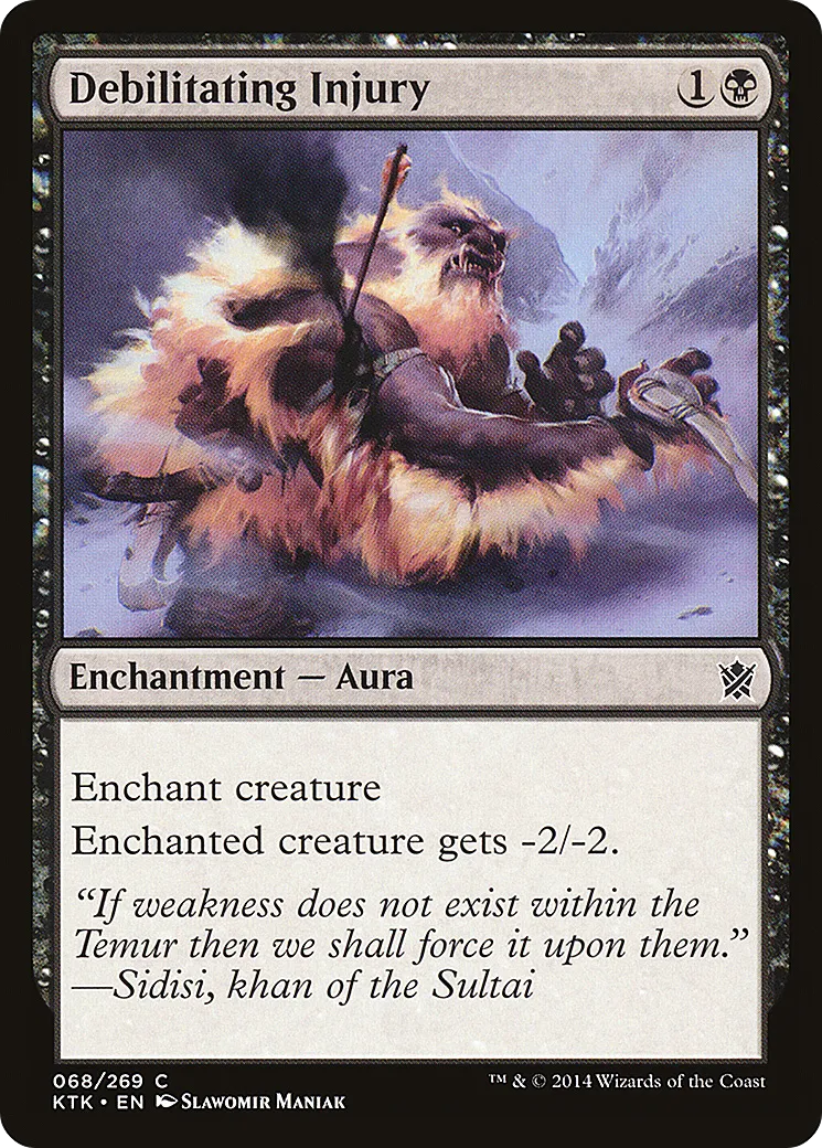 Debilitating Injury — Khans of Tarkir — Magic: The Gathering