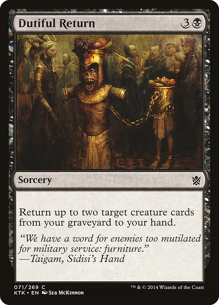 Dutiful Return — Khans of Tarkir — Magic: The Gathering