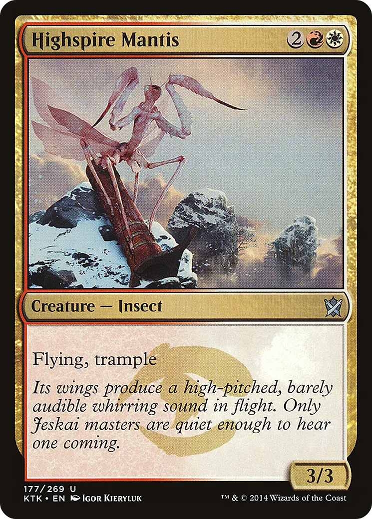 Highspire Mantis — Khans of Tarkir — Magic: The Gathering