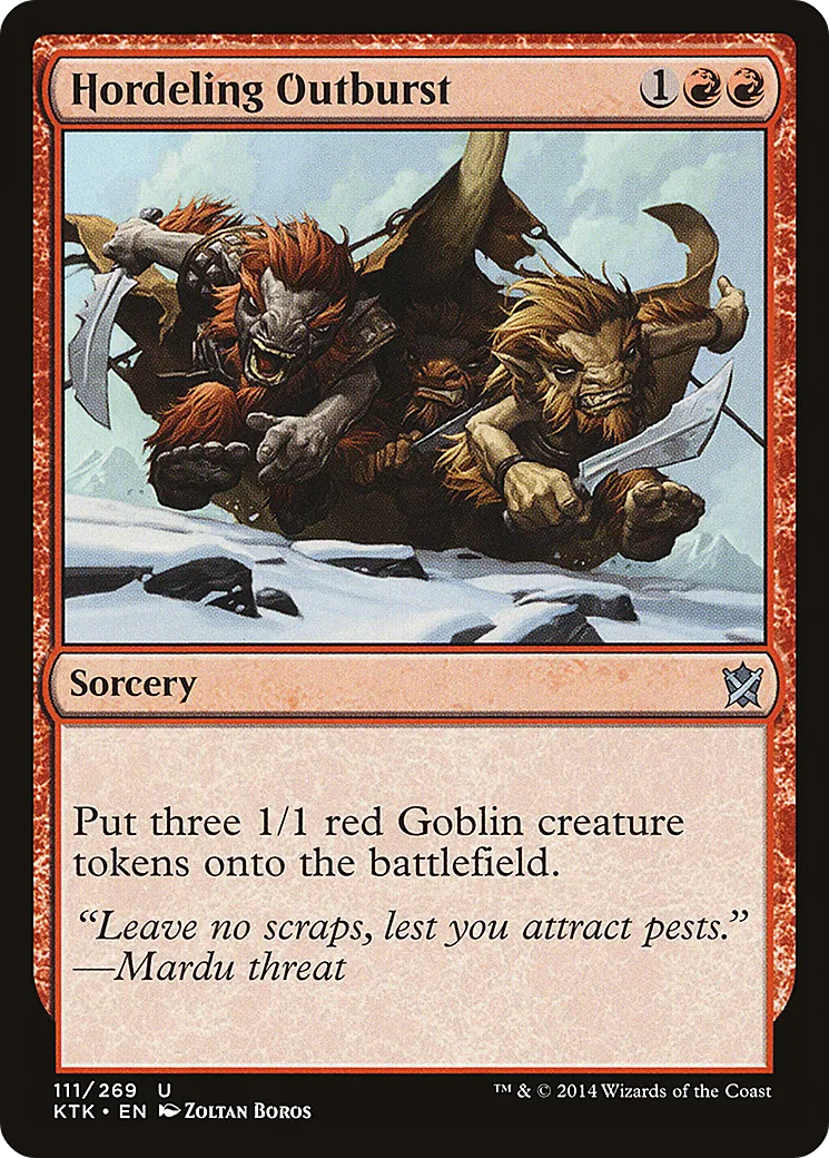 Hordeling Outburst — Khans of Tarkir — Magic: The Gathering