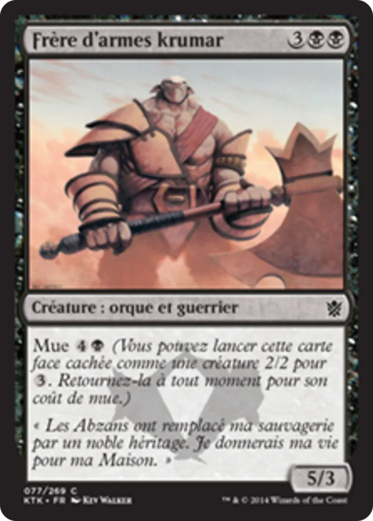 Frère d'armes krumar — Khans of Tarkir — Magic: The Gathering