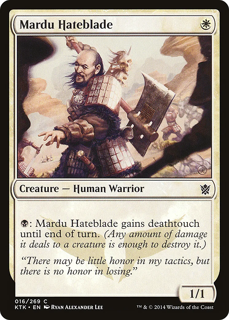 Mardu Hateblade — Khans of Tarkir — Magic: The Gathering