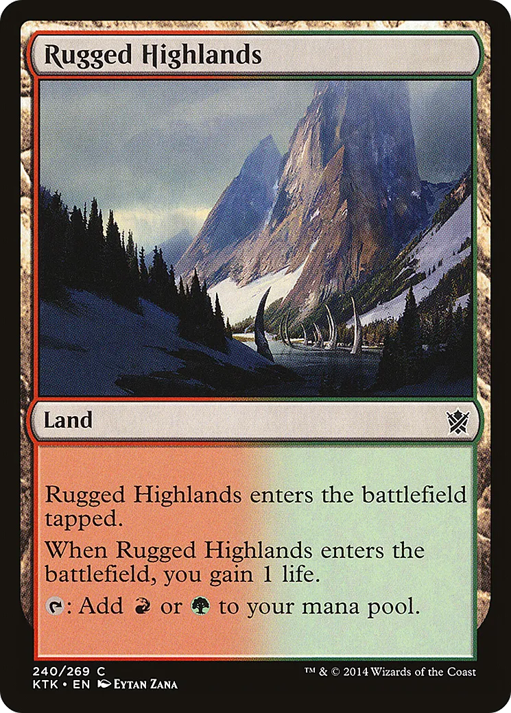 Rugged Highlands — Khans of Tarkir — Magic: The Gathering